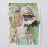 Abstract figurative watercolor work on paper by Brad Fisher. Represented by Tuleste Factory, a collectible design and fine art gallery in Chelsea, New York City.