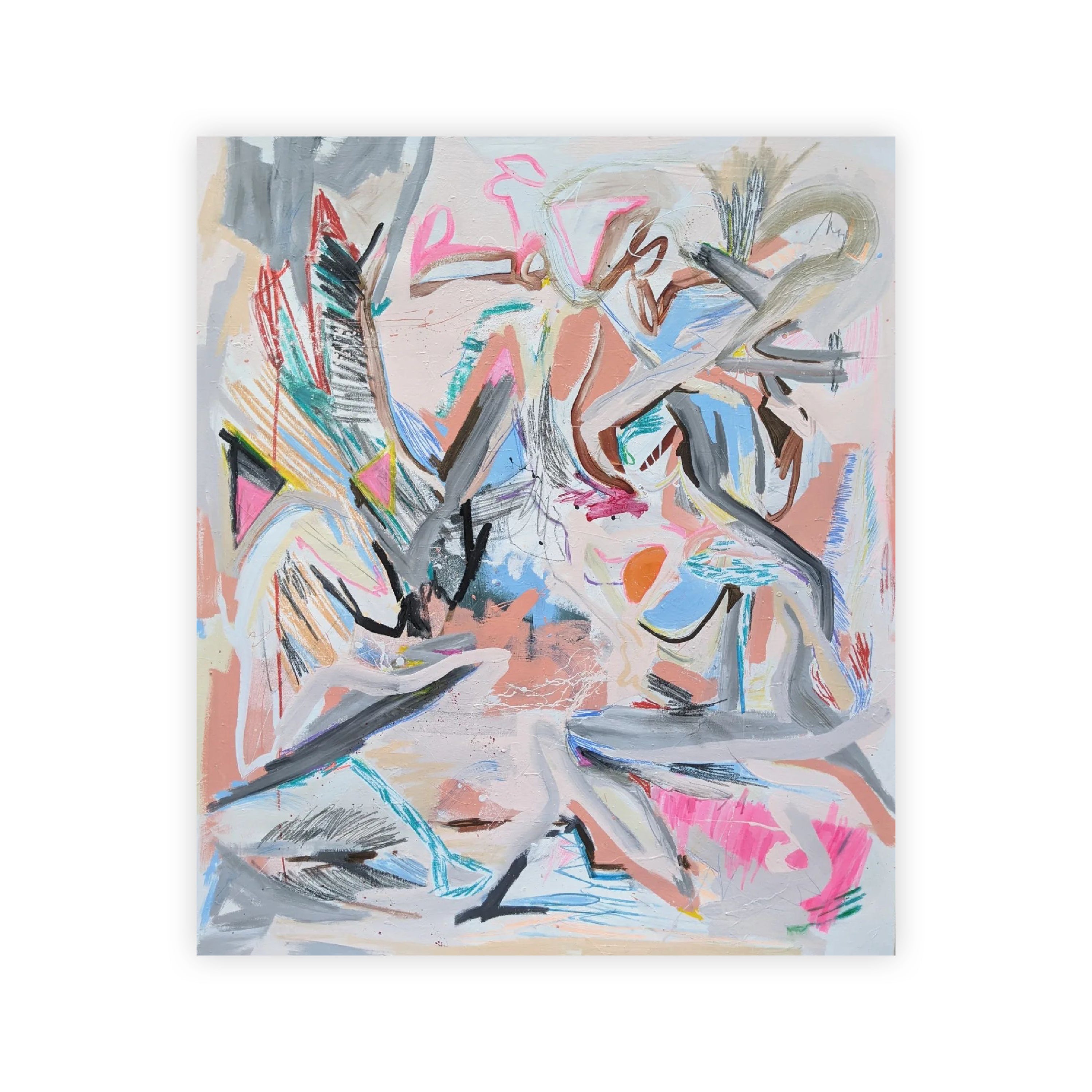 Abstract painting by artist Joseph Conrad-Ferm. Represented by Tuleste Factory an art & design gallery in New York city.