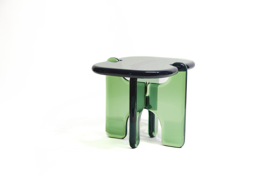Plump End Table in Deep Olive