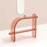 Contemporary and chic transparent resin console in pink by artist Ian Alistair Cochran. Represented by collectible design gallery Tuleste Factory in New York City.