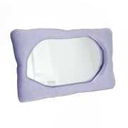 Bespoke velvet mirror in Lavender Purple, design by Brandi Howe. Represented by Tuleste Factory, an art & design gallery in Chelsea, New York city.