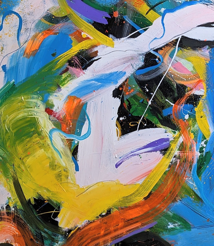 Abstract painting by Joseph Conrad-Ferm. Represented by Tuleste Factory, New York based art and design gallery.