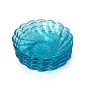 Vintage set of small blue-colored glass bowl sold by Tuleste Factory, an art and design gallery in Chelsea, NYC.