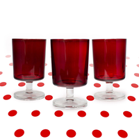 Vintage Red Glass Goblets Set  TF Vintage – Tuleste Factory