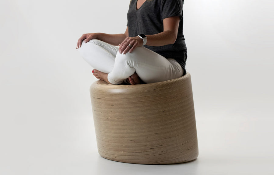 Stack seat in birch plywood by design and fabrication studio Timbur. Designed to be ergonomic and comfortable. Represented by fine art and design gallery Tuleste Factory in Chelsea, New York City.