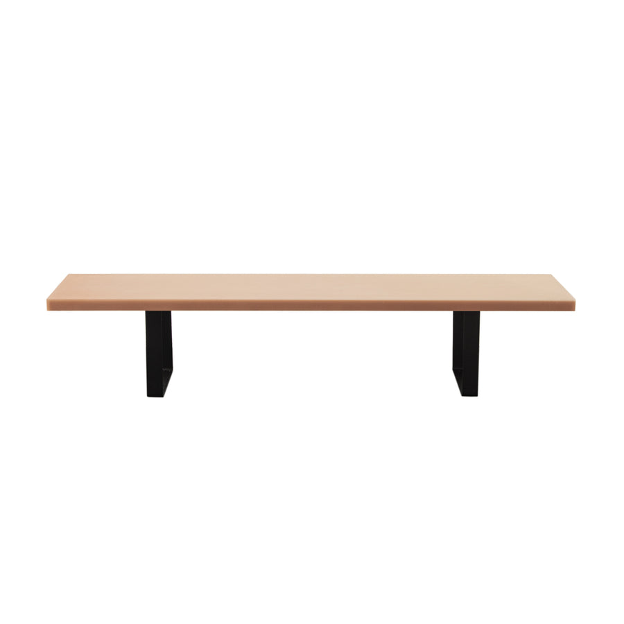 Tone Bench in dark beige by Facture is a furniture piece. Represented by contemporary art and design gallery Tuleste Factory in New York City. 