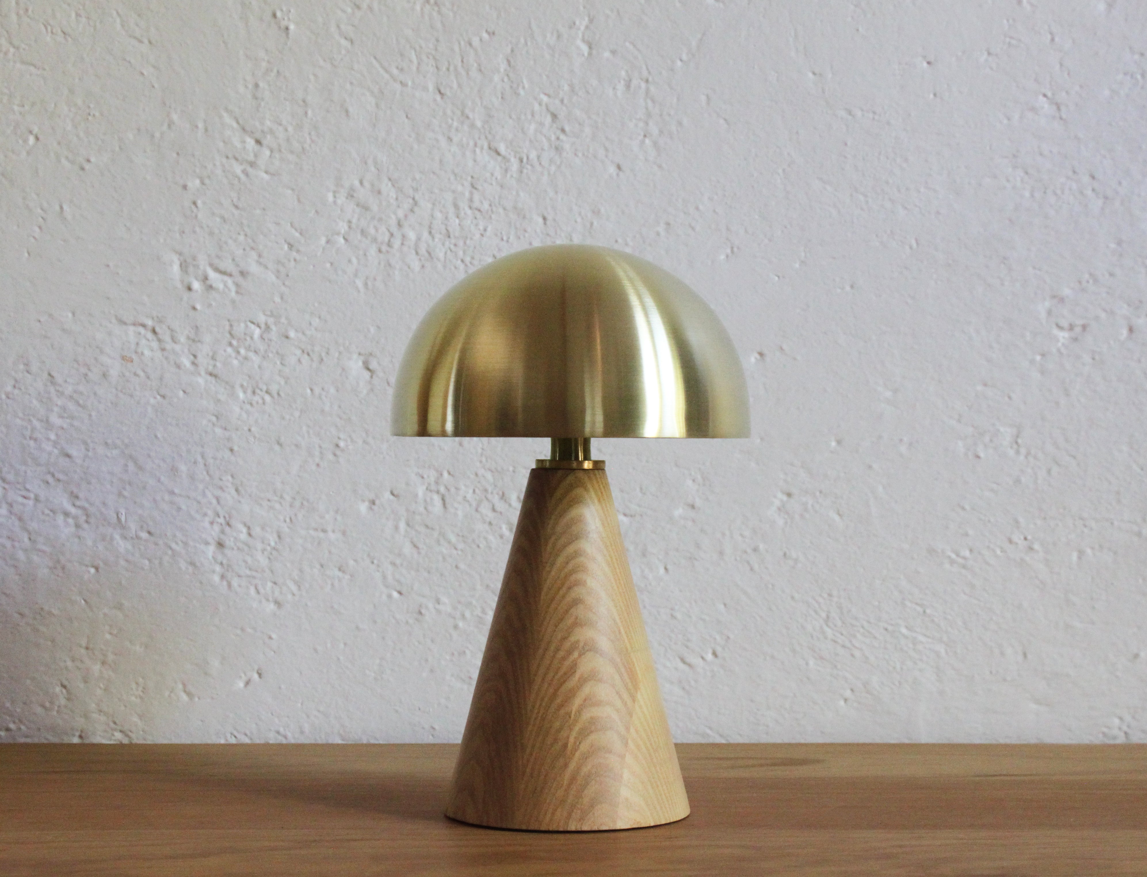 Paraguas Lamp with brass dome. Available through Tuleste Factory, a gallery for fine art and collectible design in New York City.
