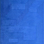 Maze Relief Rug by JT Pfeiffer. Crafted in Nepal. Represented by Tuleste Factory, an art & design gallery in New York.