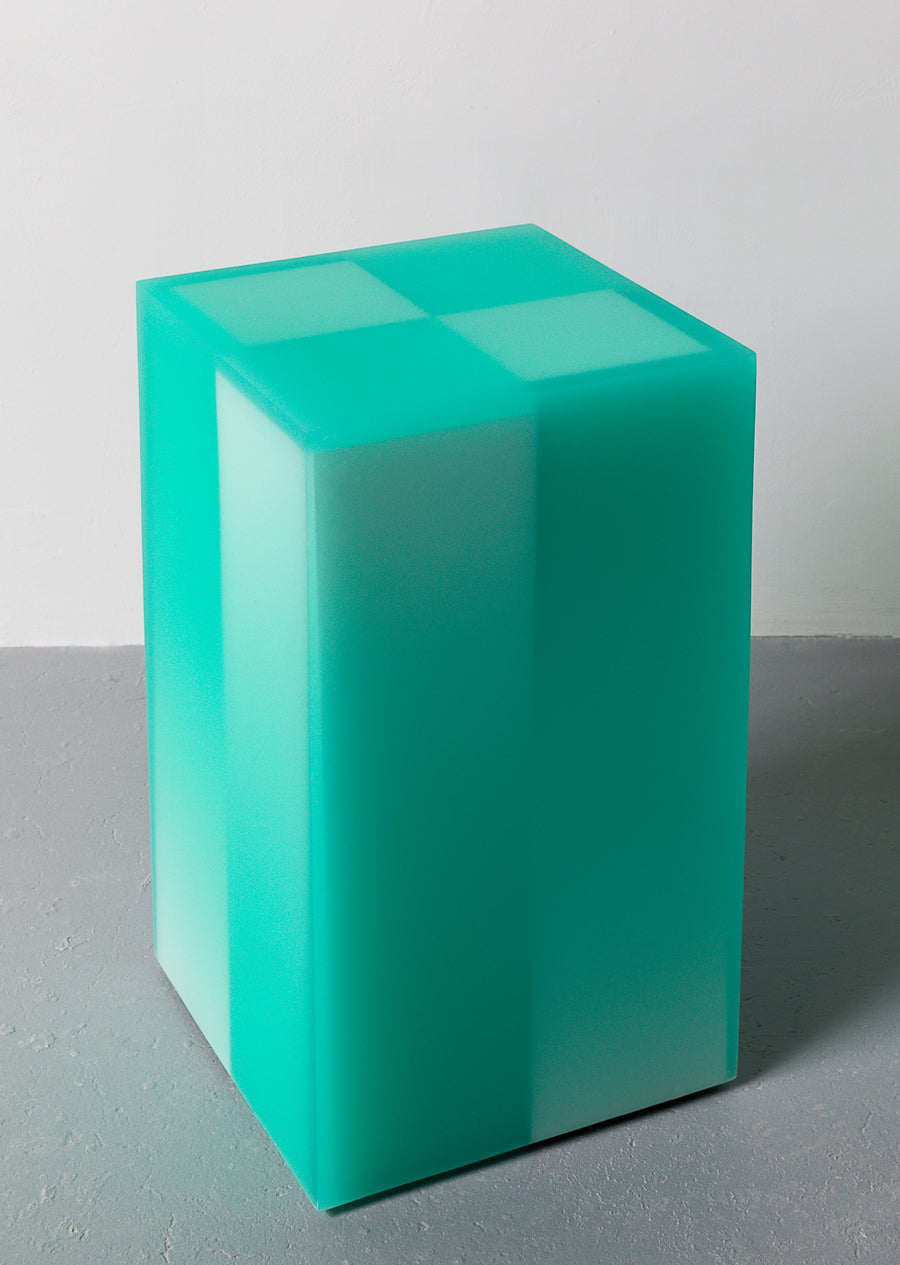 Resin funiture design, side table and stool by Facture Studio. Represented by Tuleste Factory in New York City.