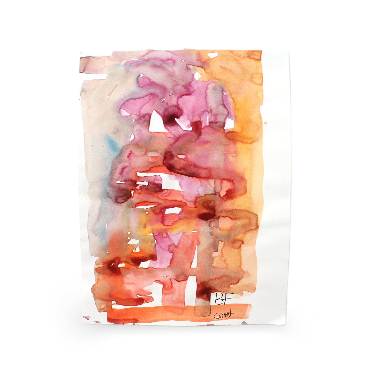 Abstract figurative watercolor work on paper by Brad Fisher. Represented by Tuleste Factory, a collectible design and fine art gallery in Chelsea, New York City.