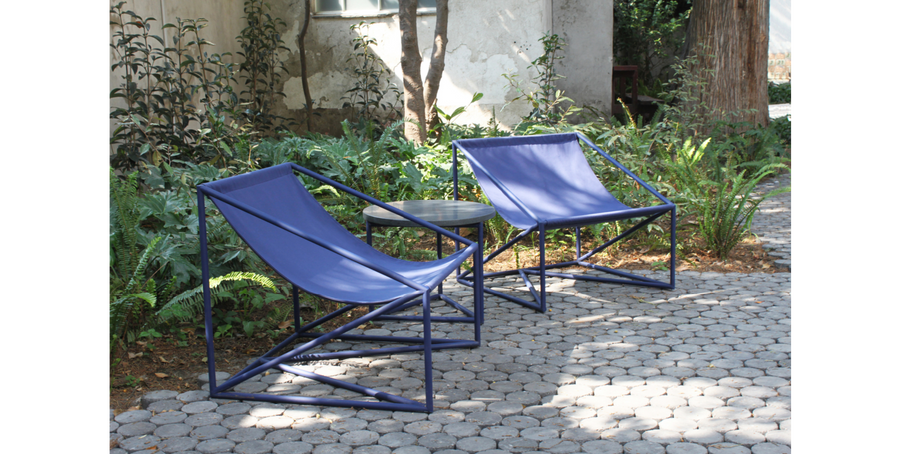 Designer outdoor furniture by Mexico based designer Maria Beckamann. Available at luxury collectible design gallery Tuleste Factory in New York City. 