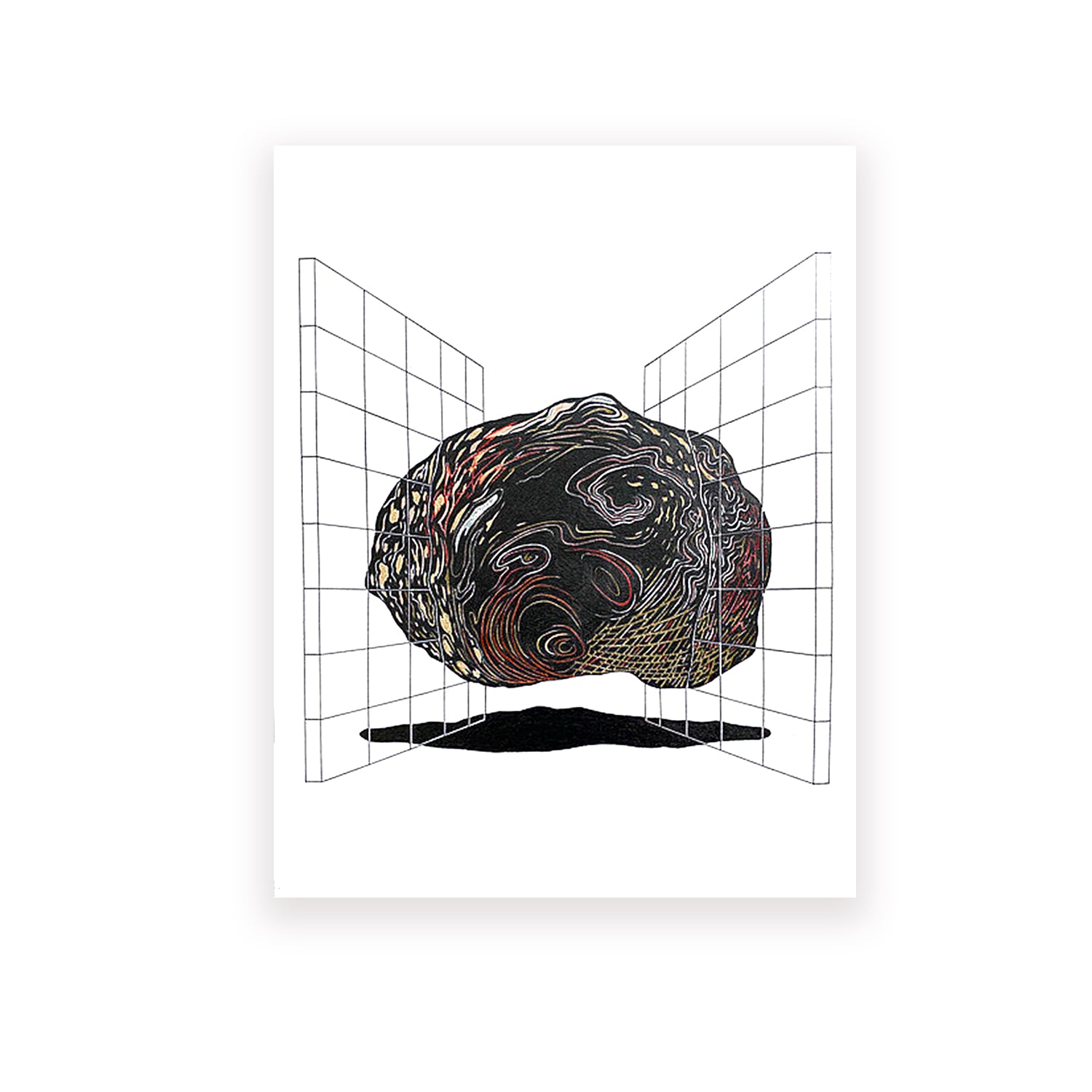 Graphite and colored pencil on paper by artist John Anderson. Represented by Tuleste Factory in New York City.