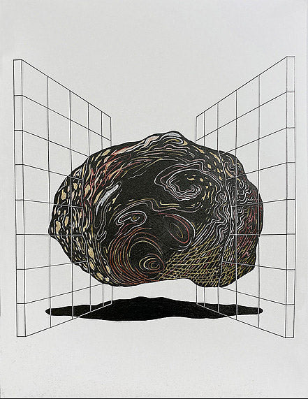 Graphite and colored pencil on paper by artist John Anderson. Represented by Tuleste Factory in New York City.