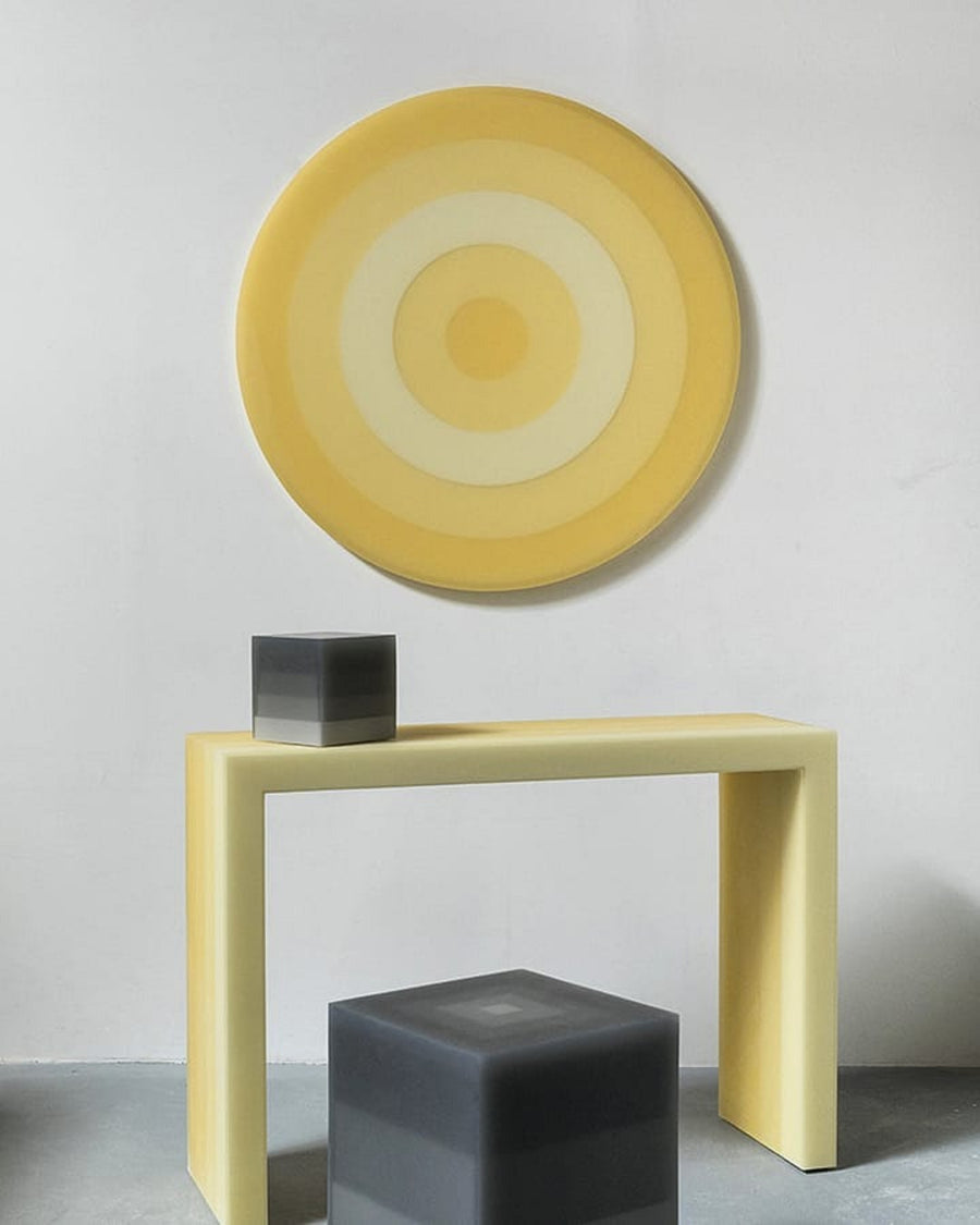 Resin furniture design, console as sculpture by Facture Studio. Represented by Tuleste Factory in New York City.