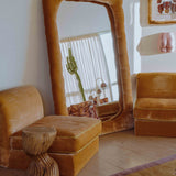 Biomorphic Mirror in Orange