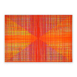 Orange and yellow abstract drip painting by New York Artist Jon James. Represented by art gallery Tuleste Factory in Chelsea, NYC.