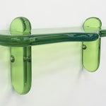 Unique contemporary transparent resin shelving console by artist Ian Alistair Cochran. Available through collectible design gallery Tuleste Factory in Chelsea, NYC.