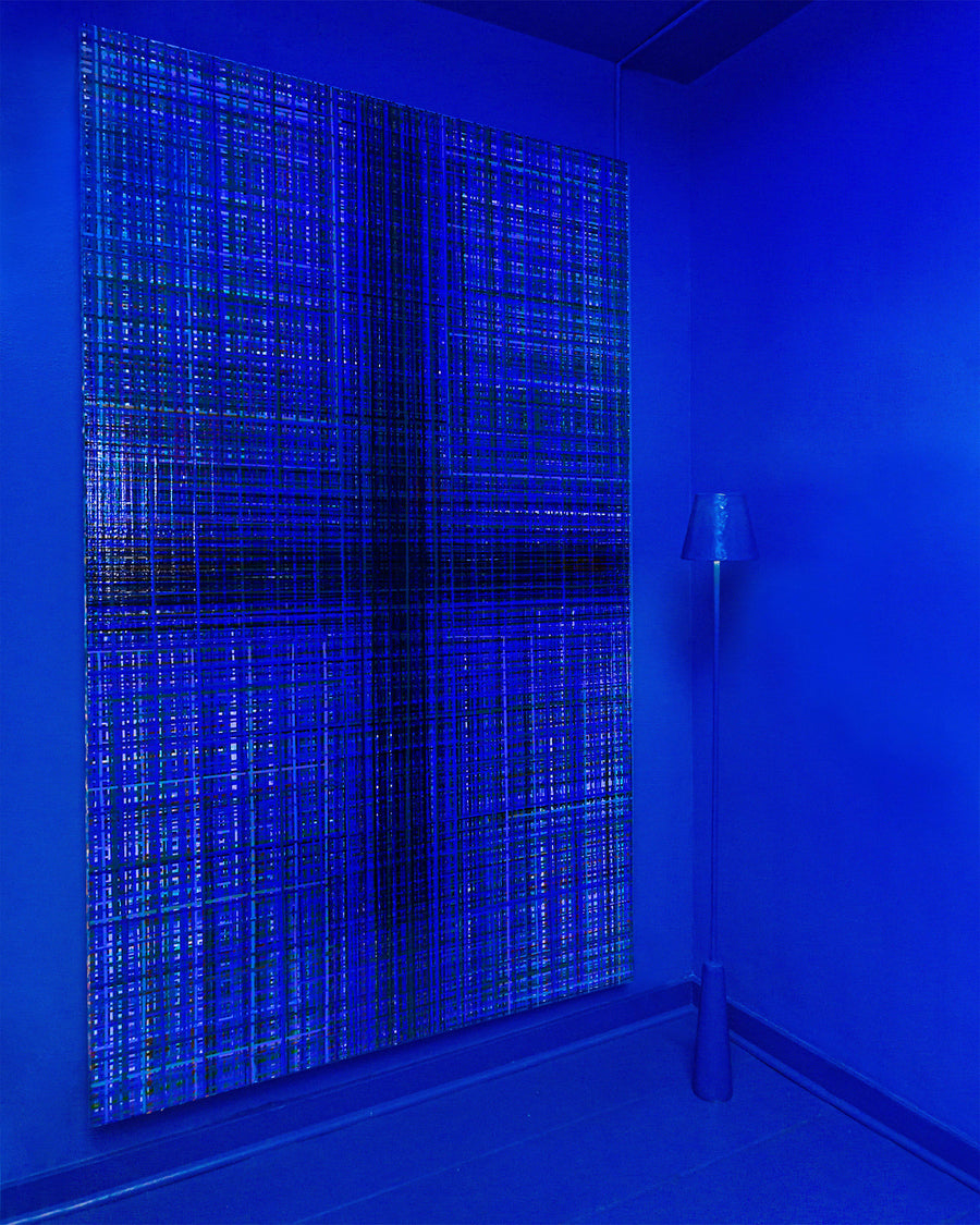 Giacometti Floor Lamp in Blue Silicone