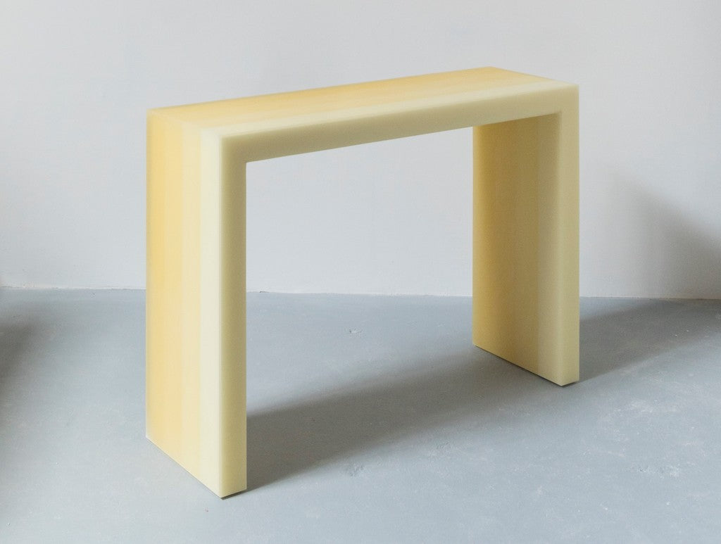 Resin furniture design, console as sculpture by Facture Studio. Represented by Tuleste Factory in New York City.