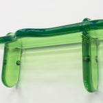 Unique contemporary transparent resin shelving console by artist Ian Alistair Cochran. Available through collectible design gallery Tuleste Factory in Chelsea, NYC.