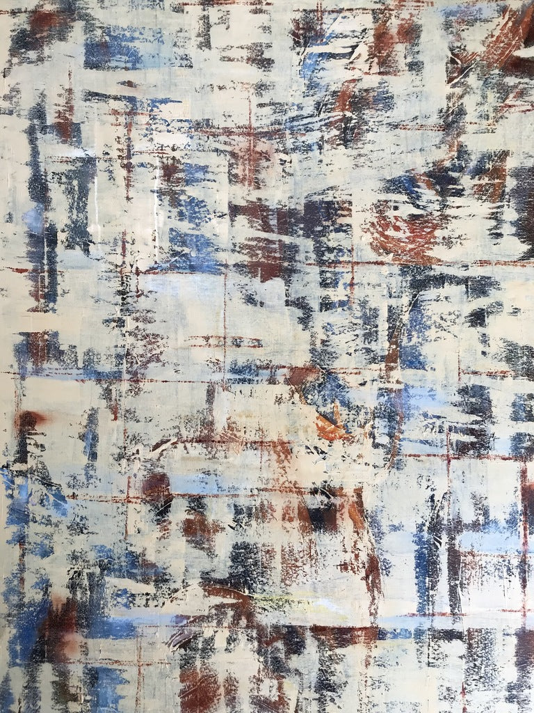 Gestural abstract painting by Korean-American artist Sang Eui Kim. Represented by Tuleste Factory, a fine art gallery in New York City.