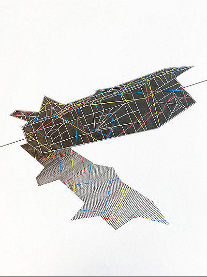 Graphite and colored pencil on paper by artist John Anderson. Represented by Tuleste Factory in New York City.