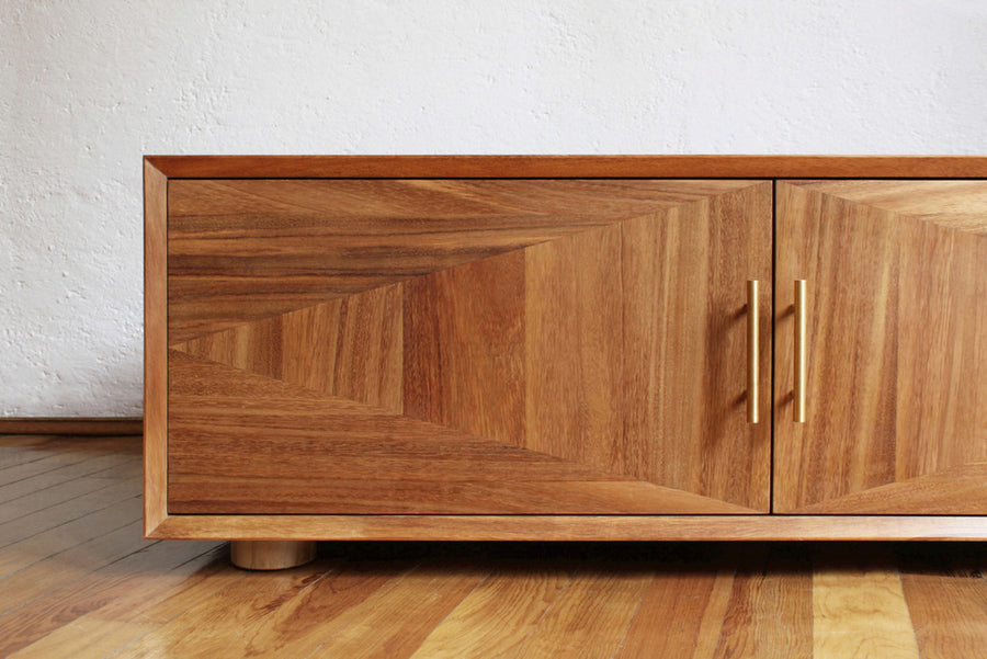 Handcrafted contemporary console design by Maria Beckmann. Represented by Tuleste Factory, a unique art gallery in New York City.
